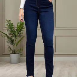R.Code by The Roadster Life Co. Women Skinny Fit High-Rise Slash Knee Stretchable Jeans-image-96