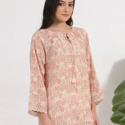 W Pink Printed Top image 4