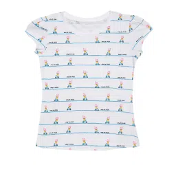 Plum Tree Kids Grey & White Printed T-Shirt (Pack Of 2) image 3