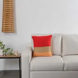 House This Jyamiti Orange & Red Cotton Cushion Cover - Set of 1-picture-38