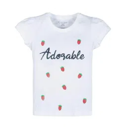 Plum Tree Kids White & Pink Printed T-Shirt (Pack Of 2) image 3