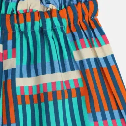 Miniklub Blue Woven Regular Striped Shorts image 3