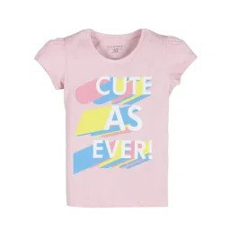 Plum Tree Kids White & Pink Printed T-Shirt (Pack Of 2) image 4