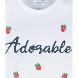 Plum Tree Kids White & Pink Printed T-Shirt (Pack Of 2) image 5