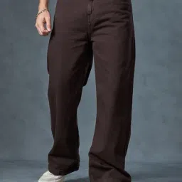 Bewakoof Brown Loose Fit Jeans-picture-29