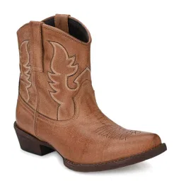 Carlo Romano Women's Tan Cowboy Boots image 2