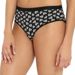 Jockey Black Pr Floral Print Hipster Panty - 3001 image 3