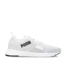 Puma Men's Flyer Runner Engineered Knit V1 White Running Shoes image 1