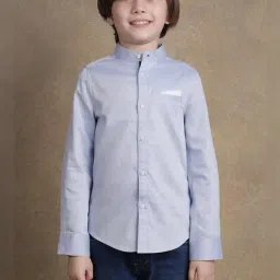 One Friday Kids Blue Regular Fit Shirt-picture-13