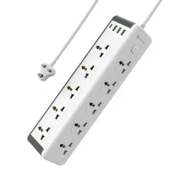 Portronics Power Plate 14 Extension Board with 10 Universal Sockets & 3 Meter Long Cord (White)-image-24