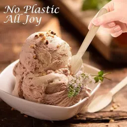 UMBRELLA CORPORATION 75 mm Disposable Spoons Wooden Body for Parties, Weddings, Events (Pack of 100) image 5