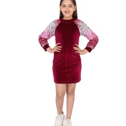 Cutecumber Kids Purple Embellished Dress image 4
