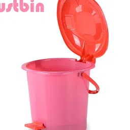 Kuber Industries  Pack of 3 Pink & Red Plastic  Pedal Dustbin image 3