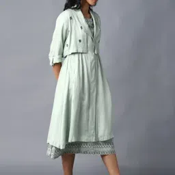 W Green Embroidered Jacket image 4