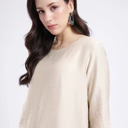 Anouk Rustic Round Neck Straight Kurta image 4
