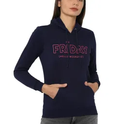 Solly by Allen Solly Navy Graphic Print Sweatshirt image 1