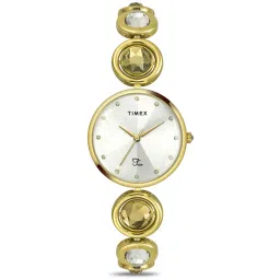 Timex Fria Women Silver Round Analog Watch - TWEL16400 image 1