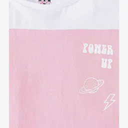 Ed-a-Mamma Kids Pink Color Block T-Shirt image 3