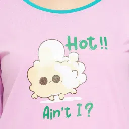 Clovia Purple Printed Night Dress image 5