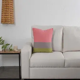 House This Bhumiti Pink & Grey Cotton Cushion Cover - Set of 1-picture-21