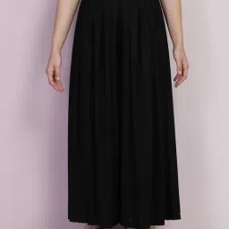 BUYNEWTREND Black Mid Rise Palazzos-image-8