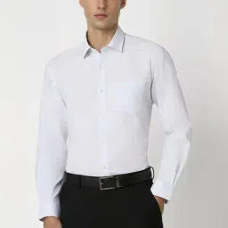 Peter England White Slim Fit Striped Shirt-picture-28