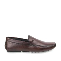 Mochi Men's Brown Casual Loafers image 1