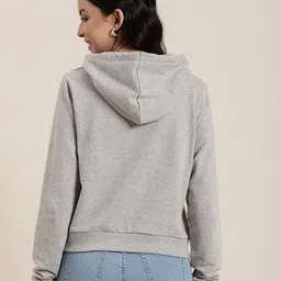 HERE&NOW Graphic Printed Hooded Sweatshirt image 5