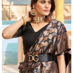 CANIZZARO Zari Silk Blend Heavy Work Banarasi Saree-picture-17