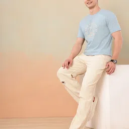 Mast & Harbour Graphic Printed Pure Cotton T-shirt image 4