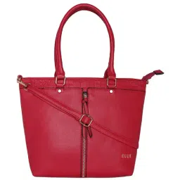 Elle Brick Red Solid Shoulder Handbag-picture-40
