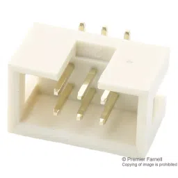 MULTICOMP PRO Pin Headers CONNECTOR, HEADER, 6POS, 2ROW, 2.54MM, MC-254-06-00-ST-SMD (Pack of 5) image 1