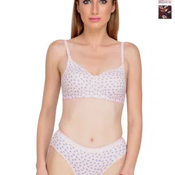 Liigne Pack Of 2 Everyday Printed Padded Bra Pure Cotton Lingerie Set-picture-35