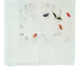 Kuber Industries White Printed 4 Seater Cotton Table Cover image 2