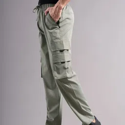 PAUL STREET Men Relaxed Easy Wash Cargos Trousers image 4