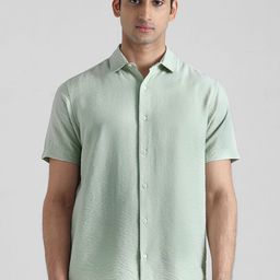 Mufti Men Textured Spread Collar Casual Shirt-picture-12