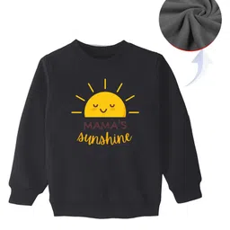 KAVEE Full Sleeves Mamas Sunshine Text PrintedSweatshirt - Black-picture-16