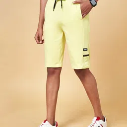 Coolsters by Pantaloons Cotton Drift Text Patch Detailed Shorts - Lime Green-image-76