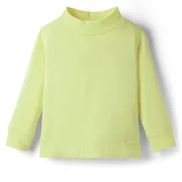Smarty Girls Fleece Knit Full Sleeves Solid Color Winter T-Shirt - Light Green-picture-12