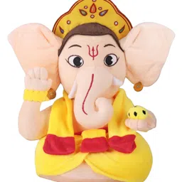 AURBO Baby Lord Ganesha Mantra Chanting Musical Soft Plush Toy for Kids (Height 35 cm)-image-25