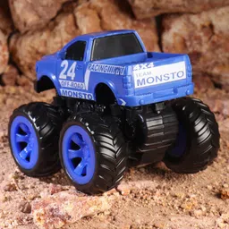 Monsto Friction Monster Truck Toy -Blue image 2