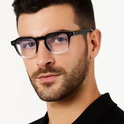 goglassic Unisex Clear Lens & Black Square Sunglasses with-picture-40