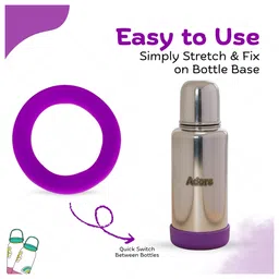 Adore Dr.Feed Bestie! The Silicon Base for Dr.Feed Wide Neck Bottles- Pixy Purple Pack of 2 image 5