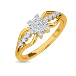 Kisna Diamond & Gold Jewellery Scout 14k (585) Diamond & Gold Ring For Women-picture-26