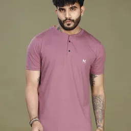 INKMAN Men Henley Neck Bio Finish Pockets T-shirt-picture-24