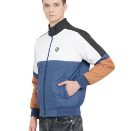Duke Navy & White Colour-Block Jacket image 3