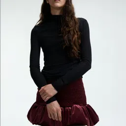 H&M Smocked Velour Skirts image 4