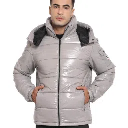 Red Tape Grey Quilted Hooded Jacket image 1