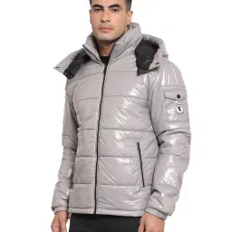 Red Tape Grey Quilted Hooded Jacket image 3