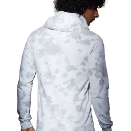The Souled Store White Cotton Regular Fit Self Pattern Hooded Sweatshirt image 2